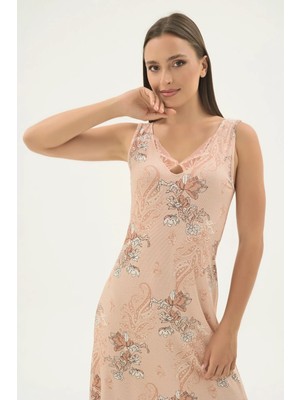 Sevim 17590 Kadın Geniş Askılı Kısa Gecelik