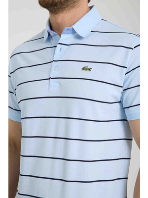 Lacoste Polo Çizgili Mavi Slim Fit