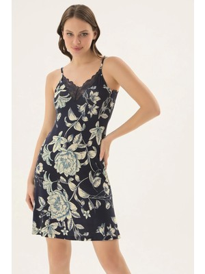 Sevim 17675 Kadın Ince Askılı Kısa Gecelik