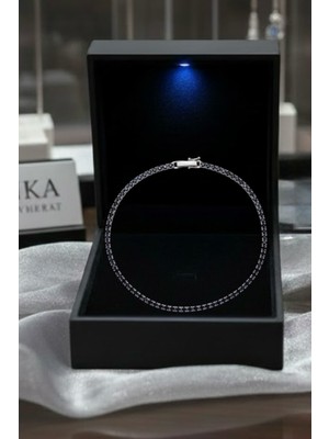 Anka Mücevherat Işıklı Kutuda 925 Ayar Gümüş Su Yolu Kadın Bileklik
