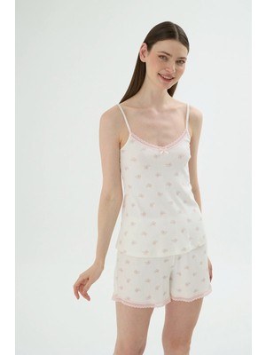 Sevim 17806 Kadın Ince Askılı Şort Takım