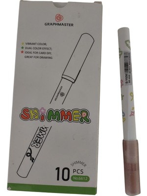 Brons Marker Kalem Işıltılı Kahve S-Y656 (10 Lu Paket)