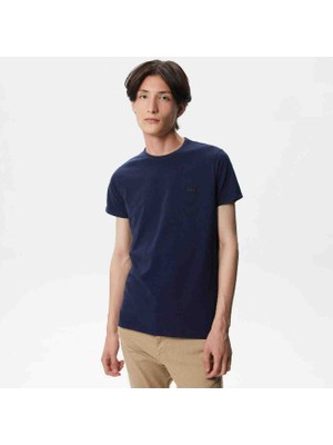 Lacoste Bisiklet Yaka Paris Lacivert Büyük Beden