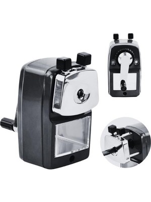  mas kalemtraş kollu masa tipi metal büyük siyah 6732