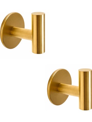 Microcase Kendinden Yapışkanlı Çok Amaçlı Metal Askılık Mat Gold 2 Adet AL5715