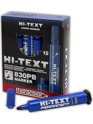 Hi-Text  830PB Yuvarlak Uçlu Markör 12'li Mavi