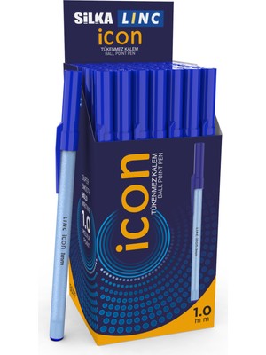 Silka Linc İcon Tükenmez Kalem 1.0 Mm Mavi (50 Li Paket)
