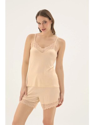 Sevim 17753 Kadın Ince Askılı Şort Takım