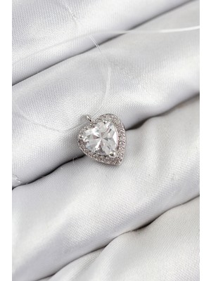 Krm Misineli Kalp Model Gümüş Renk Hayalet Kolye Krm