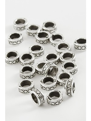 Zero Land Storozal Kısa Silindir Tesbih Ara Atı 50 Gram-Gümüş Rengi