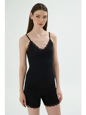 Sevim 17867 Kadın Ince Askılı Şort Takım