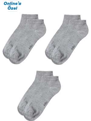 Kiğılı 3'lü Pamuklu Esnek Spor Çorap Seti