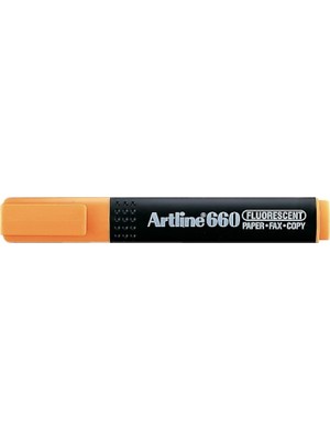  artline fosforlu kalem kesik uç: 1,0-4,0 mm fosforlu turuncu 660 (12 li paket)