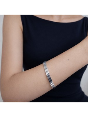 nerora Paslanmaz Çelik 3lü Ajda Bilezik İnce (Kararmama Garantili)