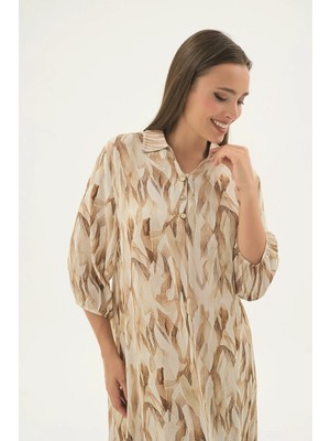 Sevim 17580 Kadın Yarım Patlı Uzun Gecelik