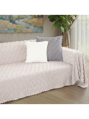 Latuda Home Ponela Koltuk Örtüsü Kaymaz Bohem Punch Kabartmalı 3 Boyutlu 175X300 cm ( Large ) Kaymaz, Camel