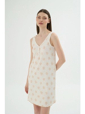 Sevim 17793 Kadın Geniş Askılı Kısa Gecelik