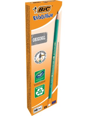 Bic Kurşun Kalem Evolution 655 Hb Silgili (12 Li Paket)