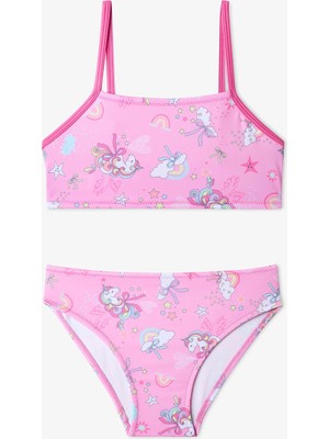 Penti Renkli Kız Çocuk Uniribbon Halter Bikini Takımı