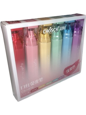 Bafix Fosforlu Kalem Kalem Tipi Chosch 6 Renk Cs-H816-6