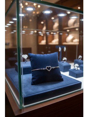 Anka Mücevherat 925 Ayar Gümüş Kalp Kadın Bileklik