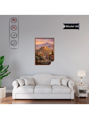 Akıllı Kağıt Türkiye Iller Tablo - Poster Karaman (Model-84)