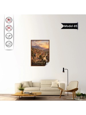 Akıllı Kağıt Türkiye Iller Tablo - Poster Karabük (Model-85)