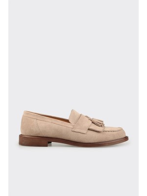 Elle Bej Deri Kadın Günlük Loafer