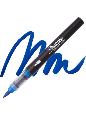  sharpie akrilik markör kalem fırça uç mavi 2218125 (6 lı paket)