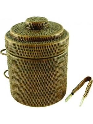 Baolgi Maşalı Buz  Kovası Buz Kutusu Kahverengi -Beyaz