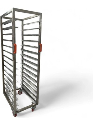Karadağ Metal Tepsi Taşıma Servis Arabası 60X40