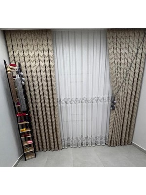 Nivemes Home Nivemeshome Lale Gümüş 1/3 Pileli Tül Perde Apm