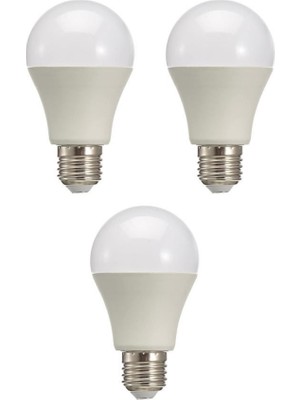 Ledolet 9W(60W) LED Ampul E27 6500K Beyaz Işık - 3 Adet