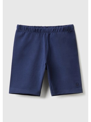 United Colors Of Benetton Lacivert Kadın / Kız Kk_logo Işlemeli Biker Tayt Model Kodu: 3MT1G900R252