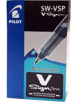 Pilot Roller Kalem Signo Pen İmza Kalemi Siyah Sw-Vsp-B (12 Li Paket)
