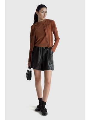 United Colors Of Benetton Mix Kadın / Kız Kdn_simli Düğmeli Bisiklet Yaka Slim Fit Hırka Model Kodu: 33UXD500Y901