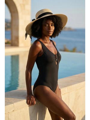 Katia & Bony Kadın Kurdele Hasır Şapka Bej