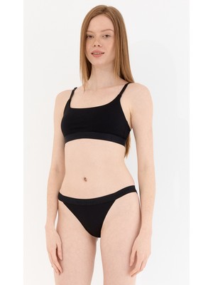 Naphor Touch Siyah Askı Detaylı Bralet Sütyen