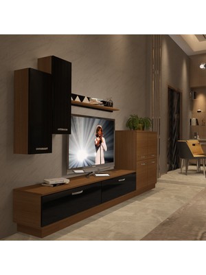 Decoraktiv Eko 6b Slm Std Tv Ünitesi Tv Sehpası - Ceviz Siyah