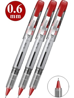 Artlantis Kırmızı Pilot Kalem Fl-68 3 Adet Scrikss Fine Liner Pilot Kalem 0.6mm Fineliner Uçlu Pilot Kalem Ince Su Bazlı Mürekkepli