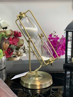 Deco Vien Kum Saati 11*30 cm Antik Gold