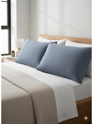 Belirtilmemiş Otel Konforunda %100 Organik Pamuk Yastık Kılıfı – Doğal, Terletmeyen, Uzun Ömürlü (2 Adet)