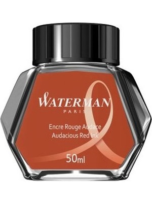 Waterman Dolma Kalem Mürekkebi Cam Şişede 50 Ml Kırmızı S0110730