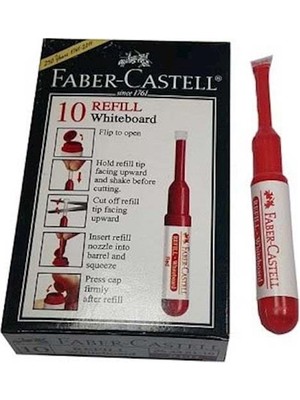 Faber-Castell W-20 Tahta Kalem Mürekkebi Kırmızı 10 Lu 5050254321000 (1 Paket 10 Adet)