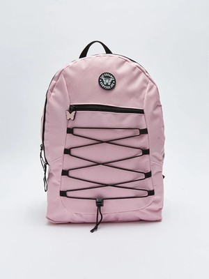 LC Waikiki Lcw Accessorıes Pembe Etiket Baskılı Süs Bağcıklı Kız Çocuk Sırt Çantası