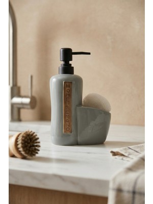 Acar Vilya Sünger Hazneli Sıvı Sabunluk Gri - 400 ml