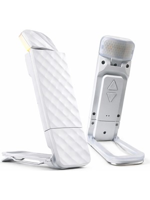 VEXORA GLOBAL Vexora USB Şarjlı Klipsli LED Kitap Okuma Işığı Kitap Lambası 3 Işık Modu 5 Kademe Parlaklık Göz Yormaz Taşınabilir Okuma Lambası Gece Okuma Işığı Uzun Pil Ömrü 80 Saat