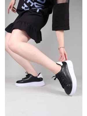 Birikon Robore Bağcıklı Sneakers  Siyah