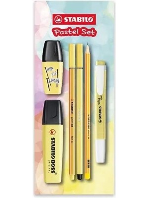Stabilo Fosforlu Kalem (İşaret Kalemi) Boss Original 2-5 Mm Kesik Uç Tek Renk Pastel Set Sarı 70/144-6 (6 Lı Paket)