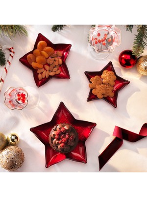 Schafer Spark Yıldız Tabak Büyük Boy 1 Parça-Kırmızı